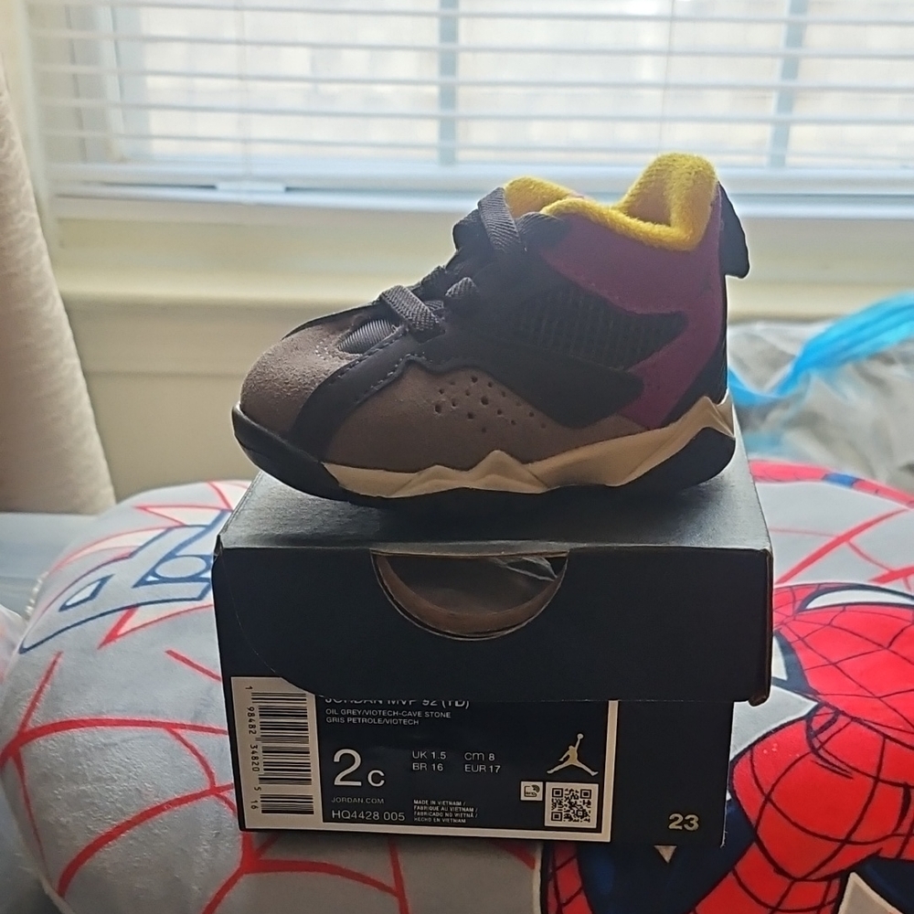 Jordan MVP 92  Kids' Sneakers - Black, Purple, Yellow 2C